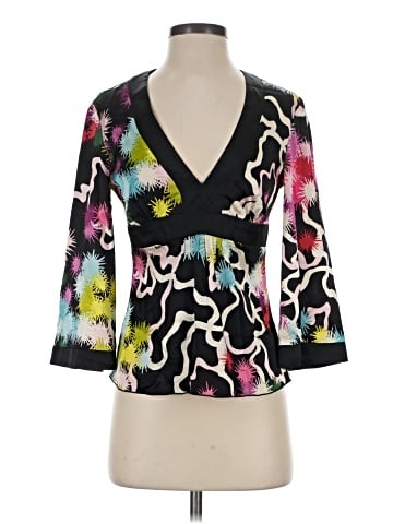 Trina Turk 3/4 Sleeve Silk Top (view 1)