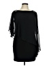 Xscape Color Block Solid Black Cocktail Dress Size 14 - photo 1