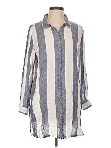 Blue Island 3/4 Sleeve Button-Down Shirt (view 1)