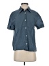 Eberjey 100% Organic Cotton Blue Short Sleeve Button-Down Shirt Size XS - photo 1