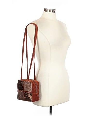 Yves Saint Laurent Rive Gauche Vintage Embossed Leather Shoulder Bag (view 2)