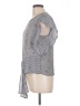 Monteau 100% Polyester Gray Short Sleeve Blouse Size L - photo 5