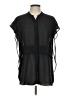Everleigh 100% Polyester Black Short Sleeve Blouse Size L - photo 1