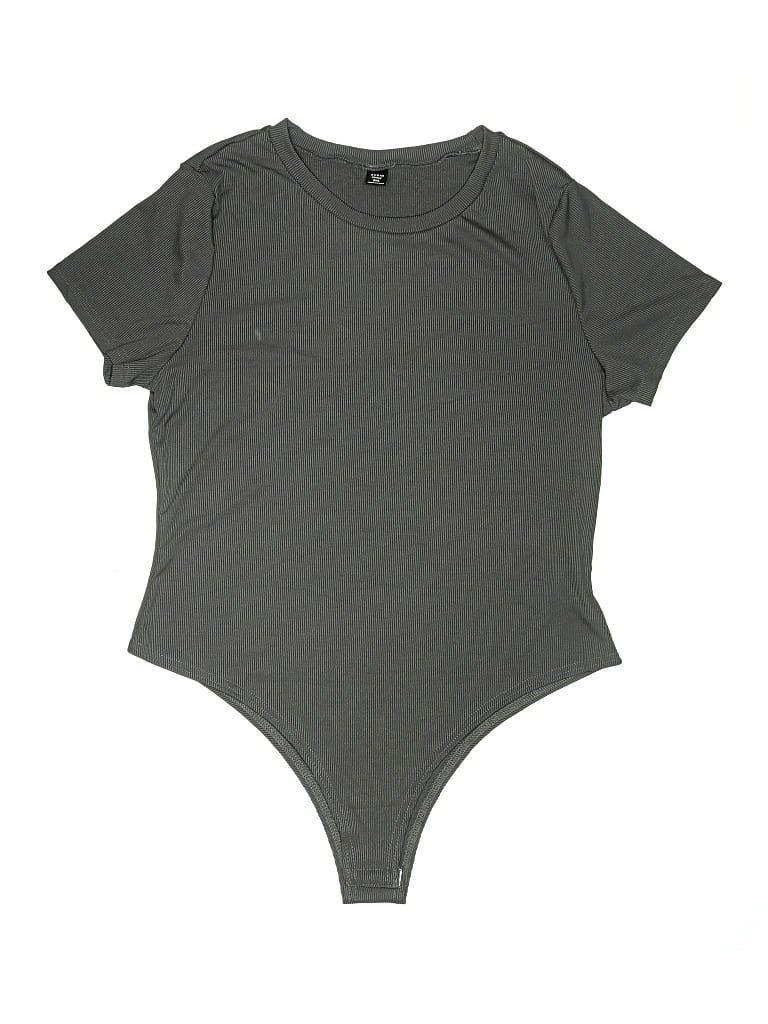Pre-owned Shein Curve Bodysuit In Gray
