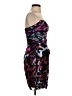Cache 100% Silk Animal Print Purple Cocktail Dress Size 4 - photo 4