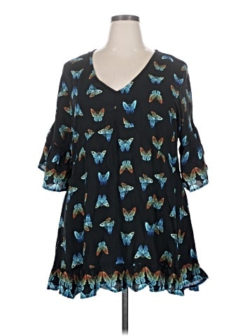 Evans 3/4 Sleeve Blouse (view 1)