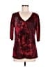 Cal Style Burgundy 3/4 Sleeve Blouse Size M - photo 1