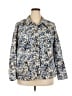 Cj Banks 100% Cotton Print Blue Jacket Size 2X - photo 1