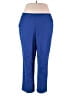 Alfred Dunner 100% Polyester Solid Blue Active Pants Size 16 - photo 1