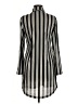No Comment 100% Polyester Stripes Gray Casual Dress Size M - photo 2
