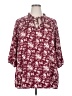 BLOOMCHIC 100% Polyester Burgundy 3/4 Sleeve Blouse Size 18 - photo 1