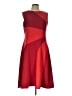 Halston Color Block Red Cocktail Dress Size 12 - photo 1