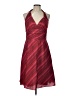 David Meister 100% Polyester Argyle Red Burgundy Cocktail Dress Size 10 - photo 1