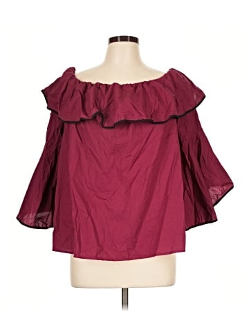 No Comment 3/4 Sleeve Blouse (view 1)