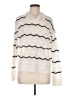 Hem & Thread Chevron-herringbone Ivory Pullover Sweater Size M - photo 1