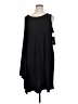 COLDESINA Solid Black Casual Dress Size 1X - photo 1