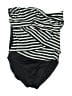 Miraclesuit Stripes Black One Piece Swimsuit Size 8 - photo 1