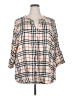 Andree 100% Rayon Ivory 3/4 Sleeve Button-Down Shirt Size 2X - photo 1