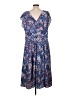 eShakti 100% Polyester Paisley Blue Casual Dress Size L (estimated) - photo 2