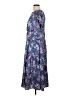 eShakti 100% Polyester Paisley Blue Casual Dress Size L (estimated) - photo 5