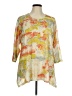 MULTIPLES Yellow 3/4 Sleeve T-Shirt Size XL - photo 1