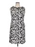 MSK Graphic Silver Cocktail Dress Size 16 - photo 1