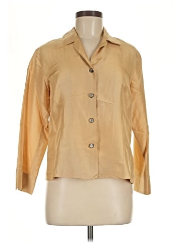 Silk Box 3/4 Sleeve Silk Top (view 1)