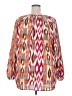 Chico's 100% Polyester Orange Long Sleeve Blouse Size XXL (4) - photo 2