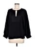 J.Crew 100% Polyester Black Long Sleeve Blouse Size M - photo 1