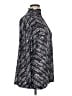 Logo Layers Silver Long Sleeve Blouse Size XL - photo 4