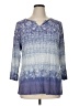 MULTIPLES Blue 3/4 Sleeve T-Shirt Size XL - photo 1