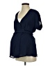 Motherhood 100% Polyester Blue Short Sleeve Blouse Size Sm Maternity - photo 1