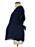 Motherhood 100% Polyester Blue Short Sleeve Blouse Size Sm Maternity - photo 5