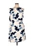 Freeway 100% Polyester Print Blue Casual Dress Size M - photo 1