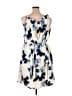Freeway 100% Polyester Print Blue Casual Dress Size M - photo 2