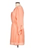 Alya 100% Polyester Solid Orange Casual Dress Size L - photo 5