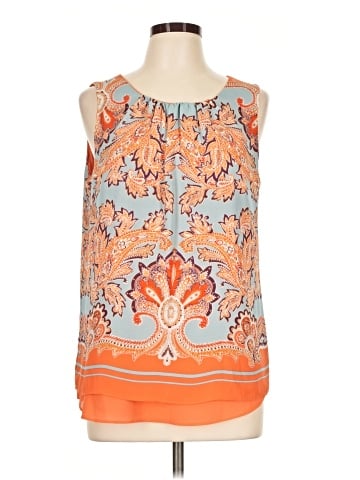 Rose + Olive Sleeveless Blouse (view 1)