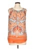 Rose + Olive 100% Polyester Orange Sleeveless Blouse Size L - photo 1