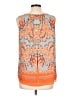 Rose + Olive 100% Polyester Orange Sleeveless Blouse Size L - photo 2