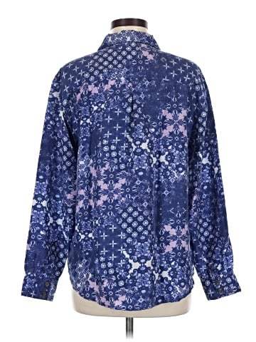 Garnet Hill Long Sleeve Silk Top (view 2)