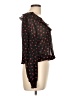 oasis 100% Polyester Print Black Long Sleeve Blouse Size 12 - photo 4