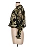 oasis 100% Polyester Floral Black 3/4 Sleeve Blouse Size 12 - photo 5