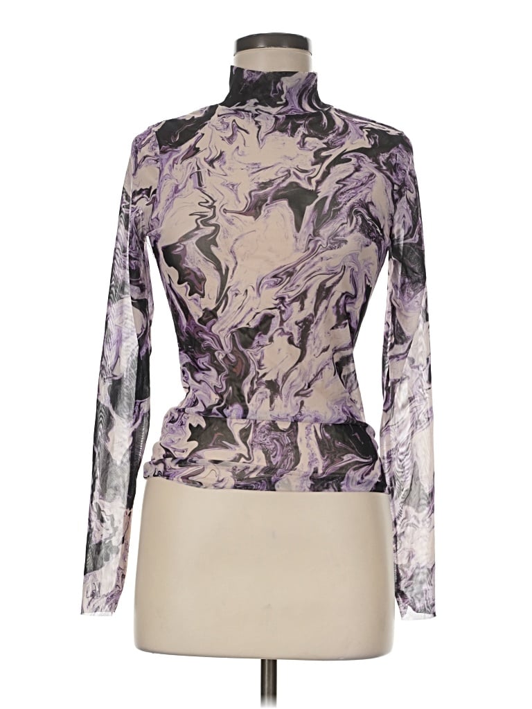 Pre-owned Afrm Long Sleeve Blouse In Purple