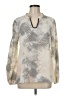 Juicy Couture 100% Polyester Metallic Silver Long Sleeve Blouse Size M - photo 1