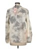 Juicy Couture 100% Polyester Metallic Silver Long Sleeve Blouse Size M - photo 2