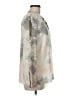 Juicy Couture 100% Polyester Metallic Silver Long Sleeve Blouse Size M - photo 4