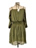 Cato Solid Green Casual Dress Size L - photo 2