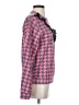 Sol Angeles Houndstooth Pink Long Sleeve Blouse Size S - photo 4