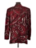 MING WANG Paisley Burgundy Blazer Size L - photo 2
