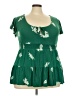 Torrid Green Short Sleeve Top Size 3X Plus (3) - photo 1